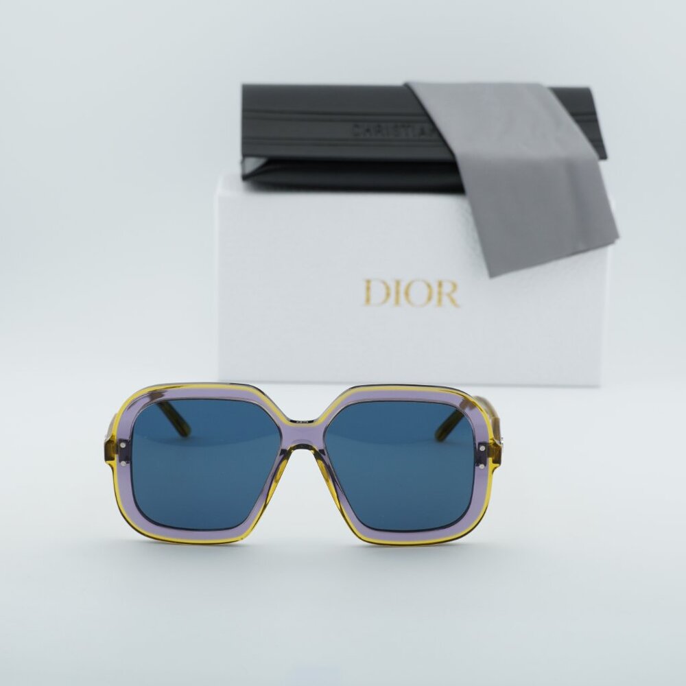 Dior DIORHIGHLIGHT S1I 60B0 Square Sunglasses - Yellow/Blue - Picture 8 of 13